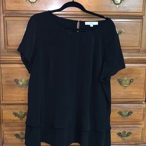 NWOT peplum ruffle top